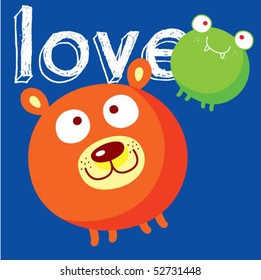 teddy love frog love tag