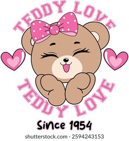 teddy love girl cute heart princess