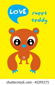teddy monster doodle