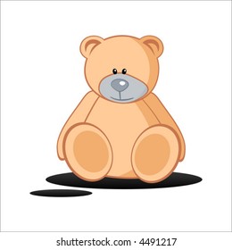 teddy, toy, bear, illustration, baby, vector, painting, child, animals, fur, cute, objects, christmas, heart, children