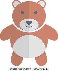 teddy vector flat color icon 