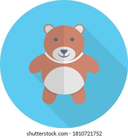 teddy vector flat color icon 