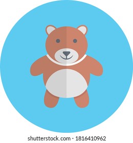 teddy vector flat color icon 