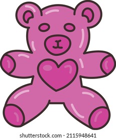 Teddy-Vektorgrafik auf transparentem Hintergrund.Premium-Qualitätssymbole.Vector-Linie-Flachsymbol für Konzept und Grafikdesign.
