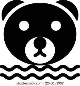 ilustración de teddy Vector sobre un fondo transparente. Símbolos de calidad superior. Iconos vectoriales de glifos para diseño de conceptos y gráficos. 
