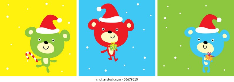 teddy xmas card collection