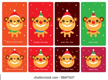 teddy xmas greeting set