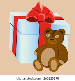 teddy-bear with a gift