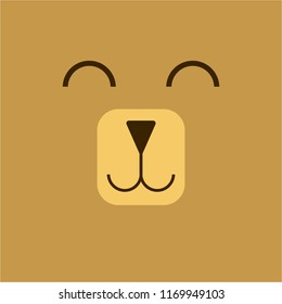 A Teddy-bear toy face background. Can be used as a pattern.