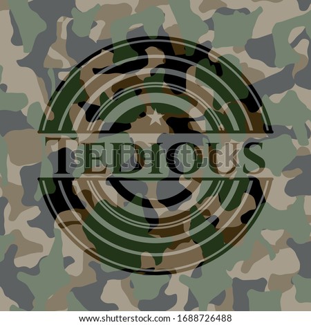 Tedious camo emblem. Vector Illustration. Detailed.