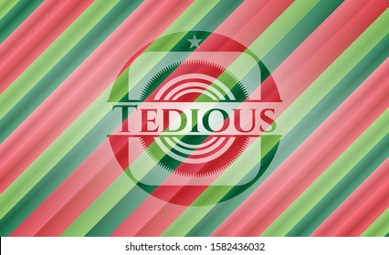 Tedious christmas colors emblem. Vector Illustration. Detailed.