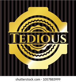 Tedious gold shiny emblem