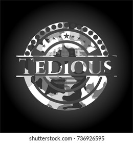 Tedious grey camouflage emblem