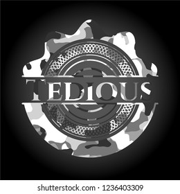 Tedious grey camouflaged emblem