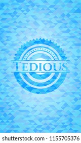 Tedious light blue mosaic emblem