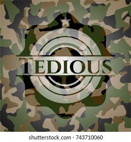 Tedious on camouflaged pattern