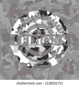 Tedious on grey camouflage pattern