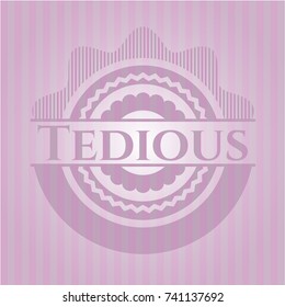 Tedious realistic pink emblem