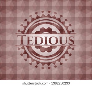 Tedious red seamless geometric badge.