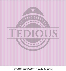 Tedious retro style pink emblem