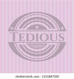 Tedious retro style pink emblem