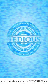 Tedious sky blue emblem. Mosaic background