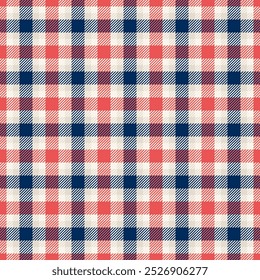 Tee background plaid seamless, 50s texture fabric vector. Harmony tartan check textile pattern in light and old lace colors palette.