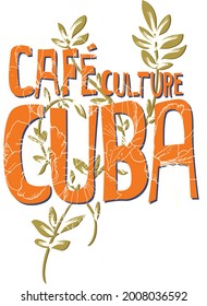 Tee Cuba Havana text with vector illustrations. For t-shirt prints and other uses.