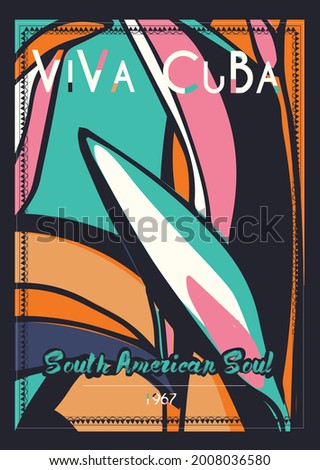 Tee Cuba Havana text with vector illustrations. For t-shirt prints and other uses.