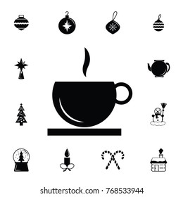 Tee cup icon. Set of elements Christmas Holiday or New Year icons. Winter time premium quality graphic design collection icons for websites, web design, mobile app on white background