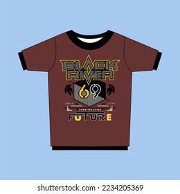 tee design black river creative style 4 color me design print design.