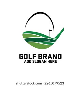 Tee up golf logo concept