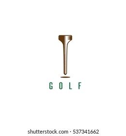 Tee Golf Tool Abstract Vector Design Template