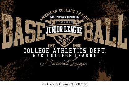 tee graphics,brooklyn college graphics for t-shirt,baseball graphics