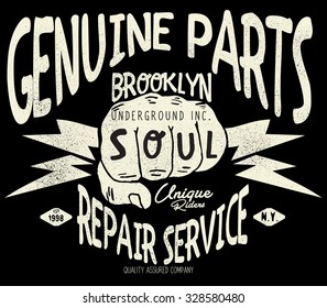 tee graphics,old school graphic for t-shirt,garage and repair service