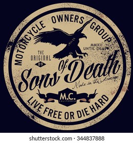 tee graphics,sons of death image design,vintage graphics for t-shirt