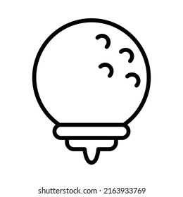 Tee Icon. Line Art Style Design Isolated On White Background