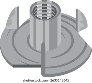 tee nut vector illustration drawing.