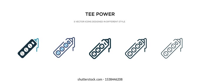 tee power icon in different style vector illustration. two colored and black tee power vector icons designed in filled, outline, line and stroke style can be used for web, mobile, ui