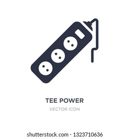 tee power icon on white background. Simple element illustration from Technology concept. tee power sign icon symbol design.