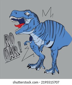 tee print design with dinosaurs head drawn as vector