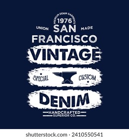 diseño de impresión de tee con tipo con efecto de grunge, pinceles como vector