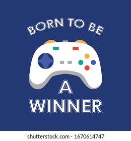 tee print design with joystick drawing as vector