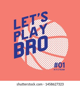 tee print design as vector with basketball ball drawing