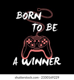 tee print design as vector with gamepad drawing