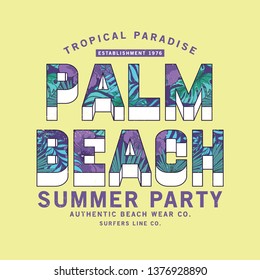 tee print design as vector with tropical flower texture