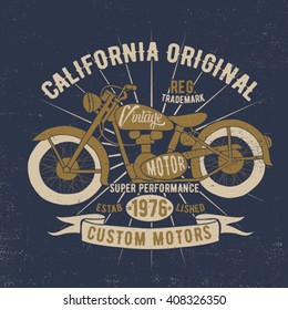 tee print design with vintage effect