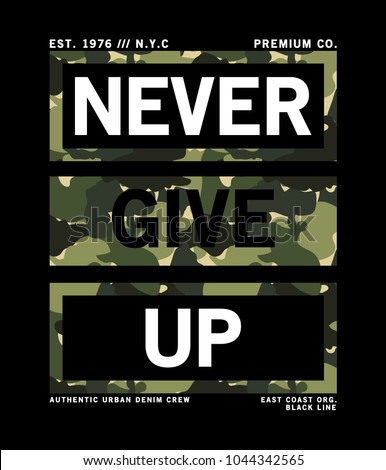 tee print vector design with camouflage texture