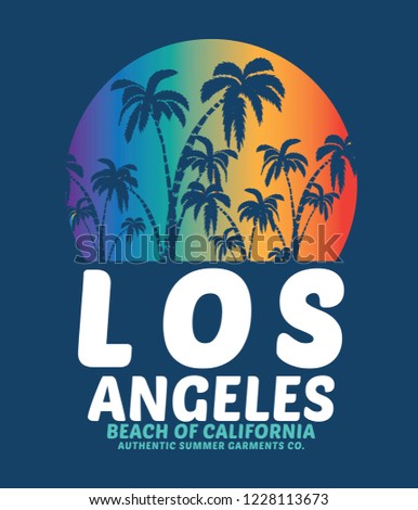 tee print vector design with palm drawn