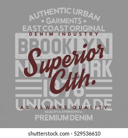 tee print vector design with typo and texture